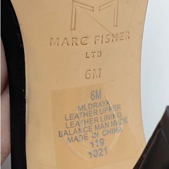 Marc Fisher LTD Draya Braided Heeled Sandal Women's Black Size US6M EU37 - Picture 6 of 12